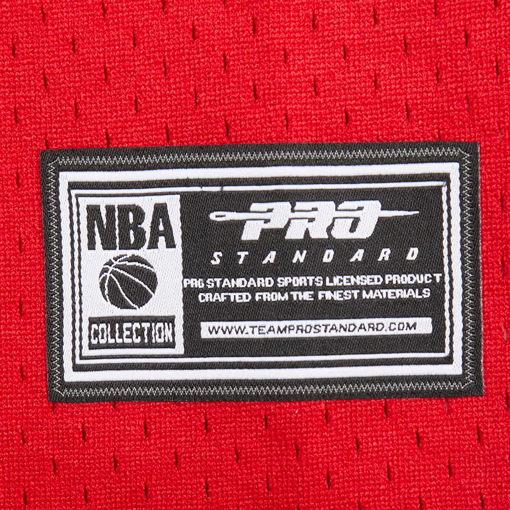 NBA CHICAGO BULLS CLASSIC BIG BOYS MESH BUTTON DOWN SHIRT (RED/BLACK)