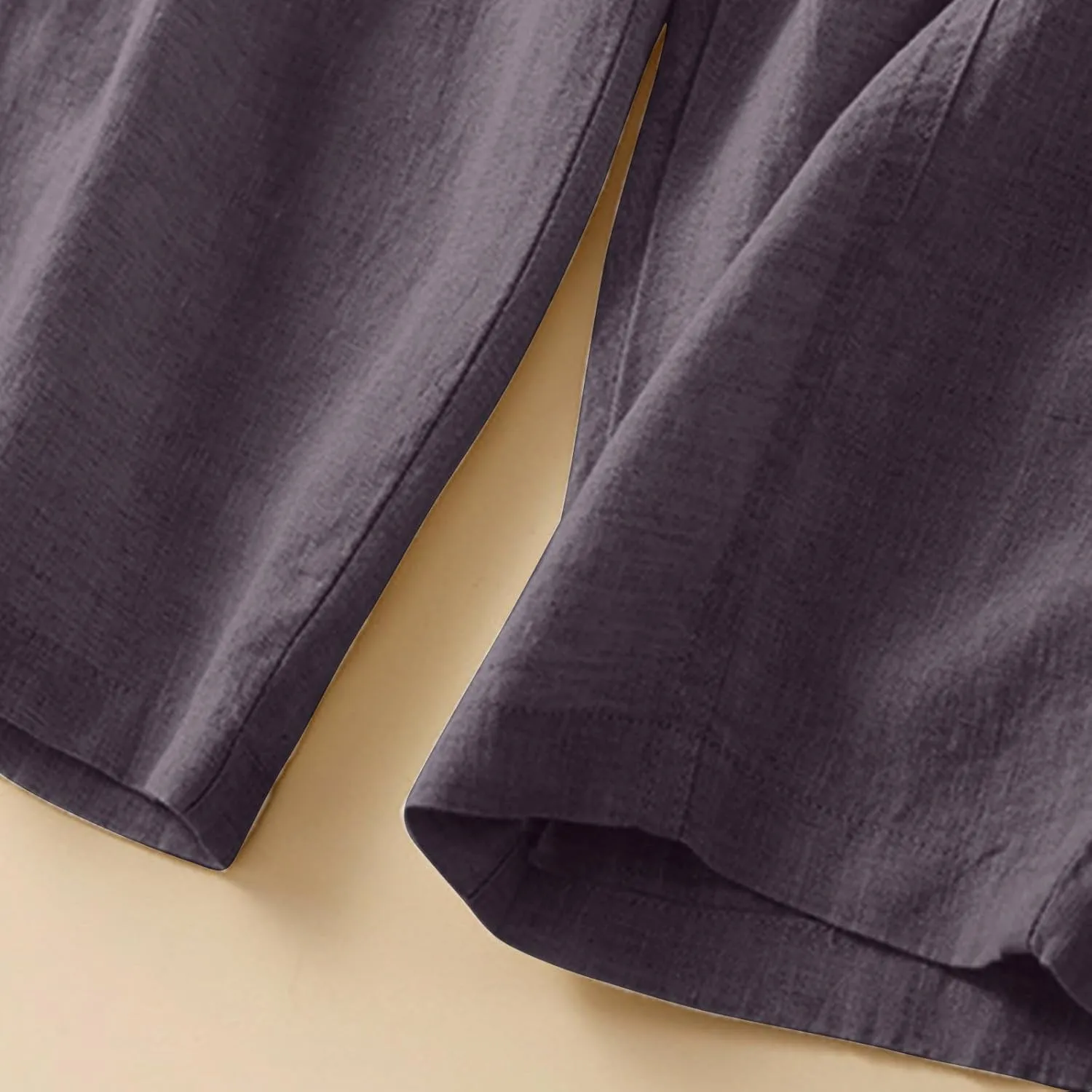 Oplxuo Wide Leg Palazzo Pants Women Summer Stretch High Waist Drawstring Solid Lounge Pants Casual Cotton Linen Trousers