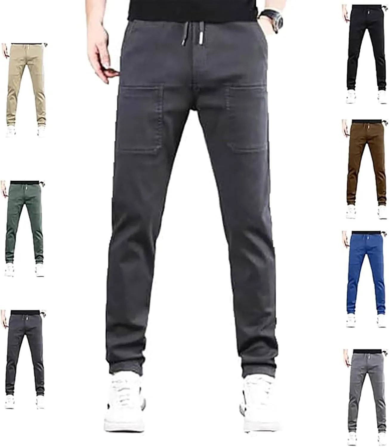 Palcomfy Pants for Men Pocket Casual Pants Loose Fit Men's Casual Pants Men's Palcomfy Ultra Stretch Breathable