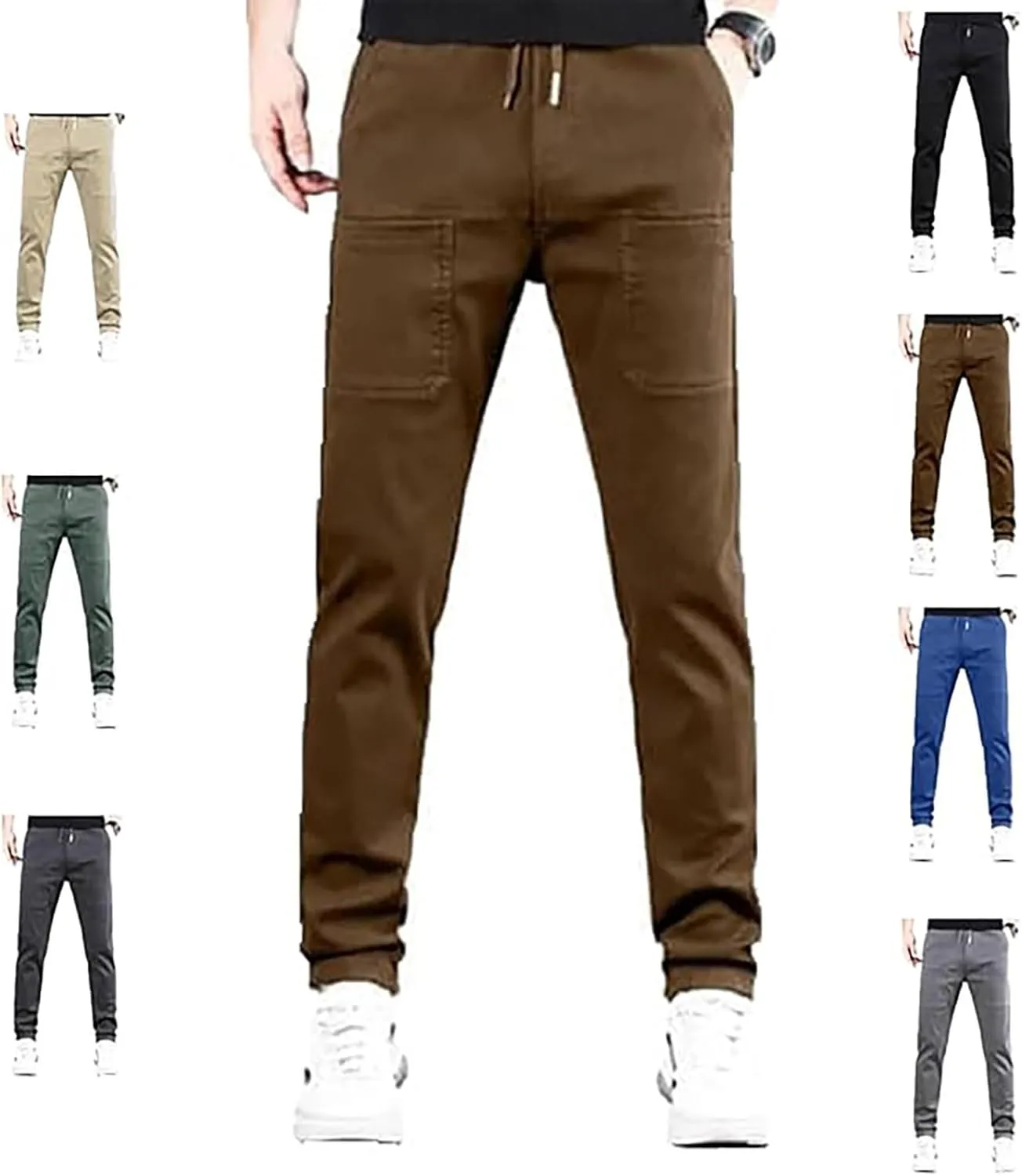 Palcomfy Pants for Men Pocket Casual Pants Loose Fit Men's Casual Pants Men's Palcomfy Ultra Stretch Breathable