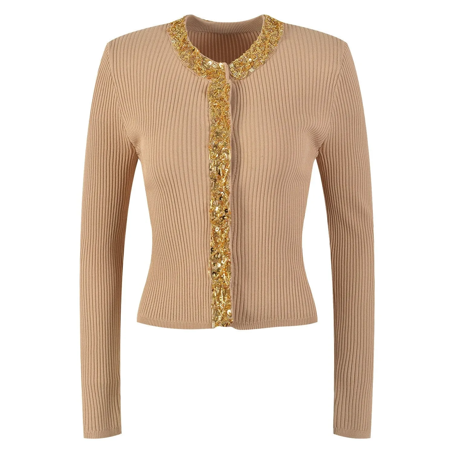 Pre Order:  Beaded Sequined Knit Cardigan