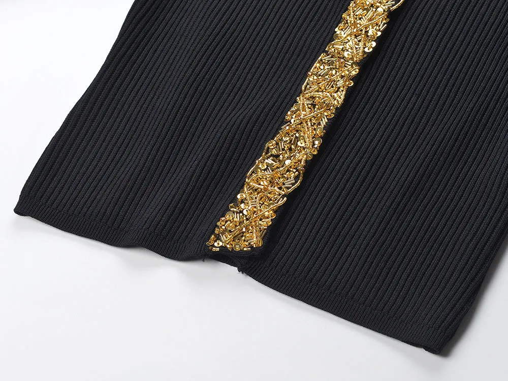 Pre Order:  Beaded Sequined Knit Cardigan