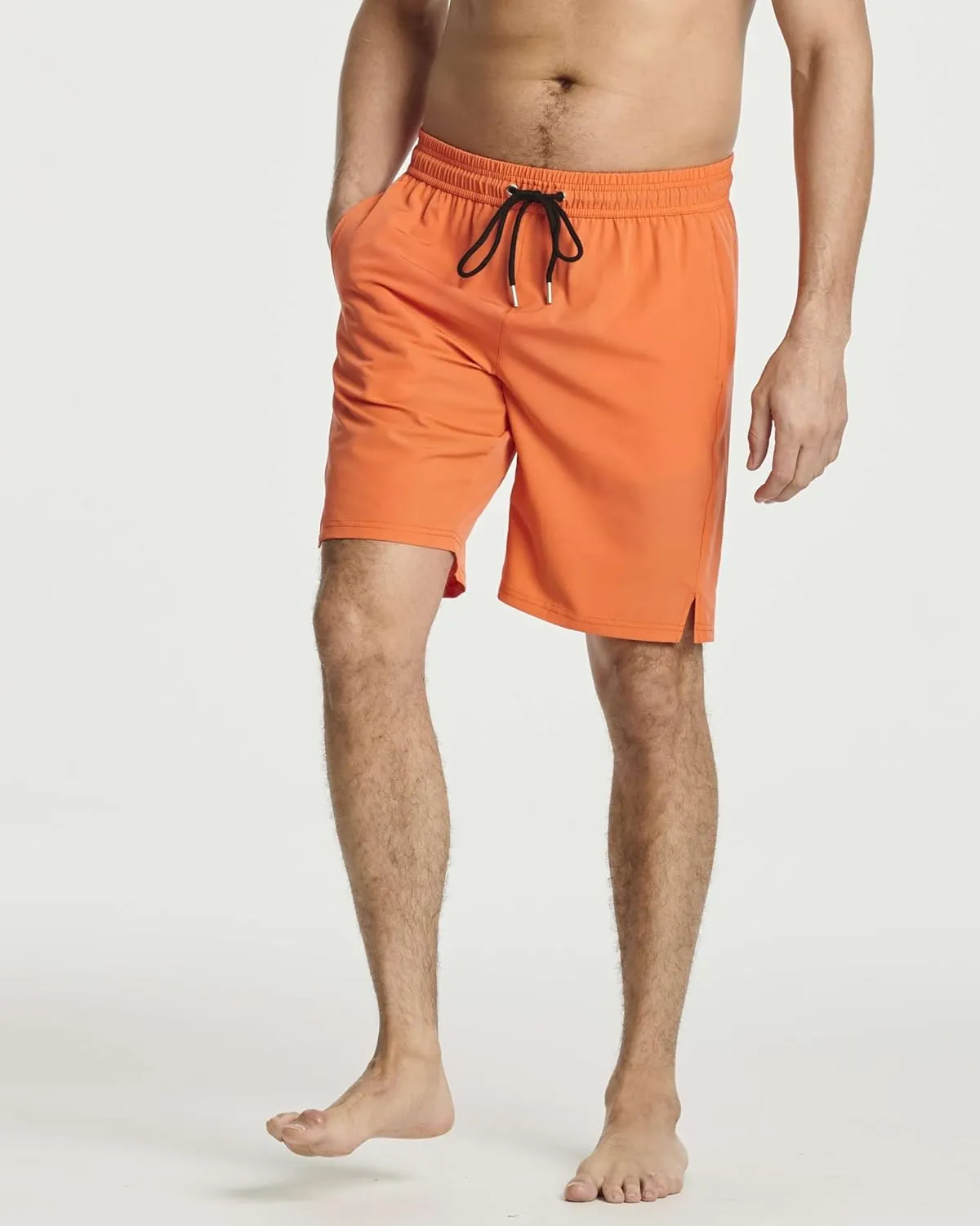 Real Essentials 3 Pack: Men's 9" Inch 2 in 1 Board Shorts with Compression Liner - Bathing Suit with Back Flap Pocket