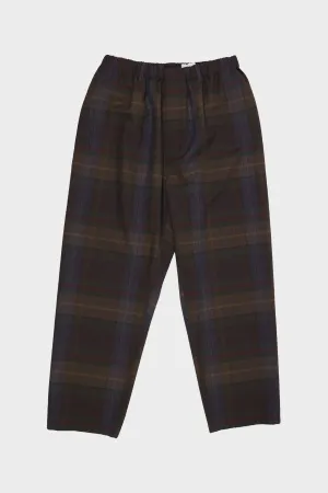 Relaxed Pants - Khaki/Burgundy