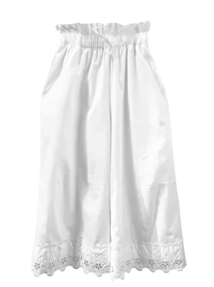 RUFFLE WAIST CROPPED TROUSERS