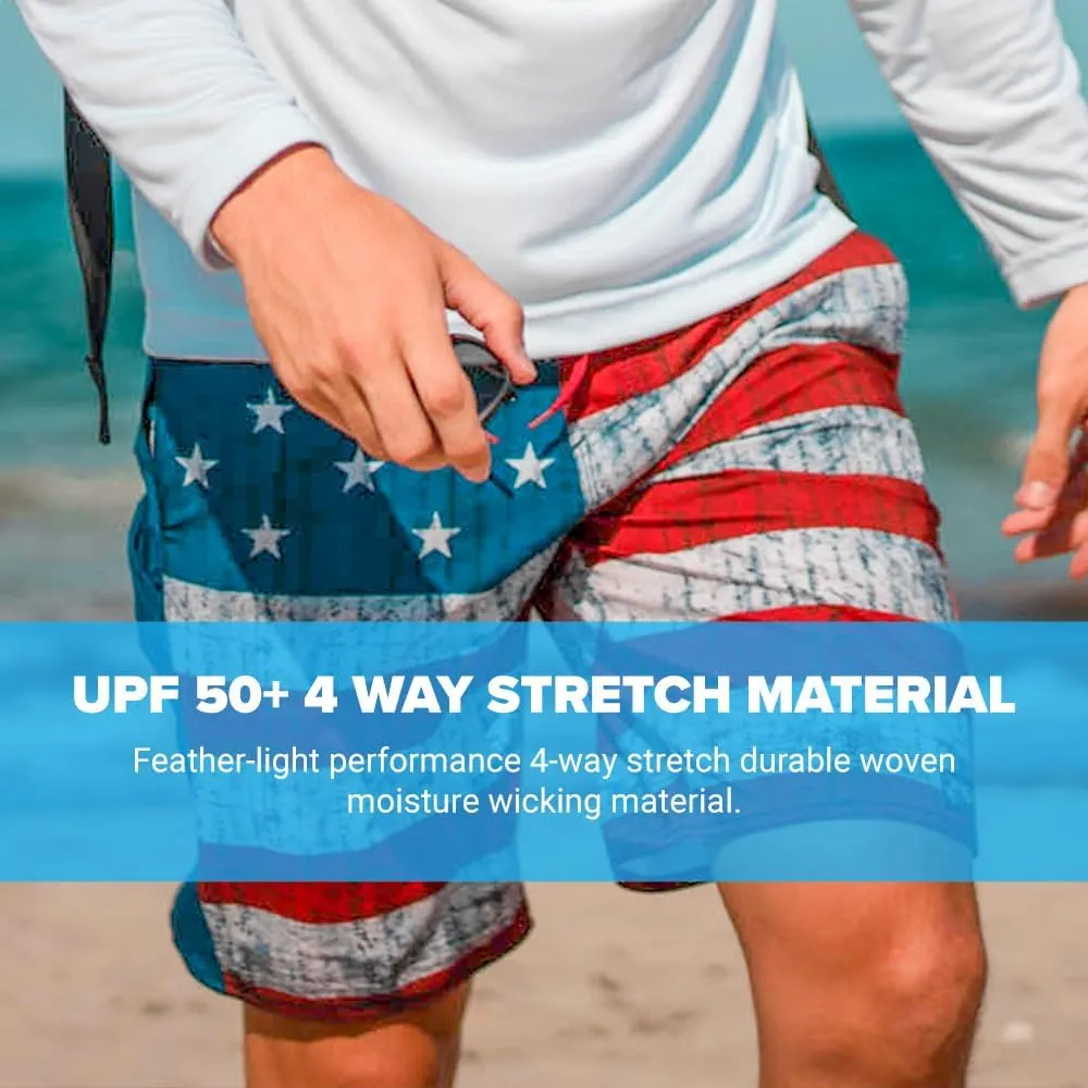 S A Company Men's 4-Way Stretch Board Shorts