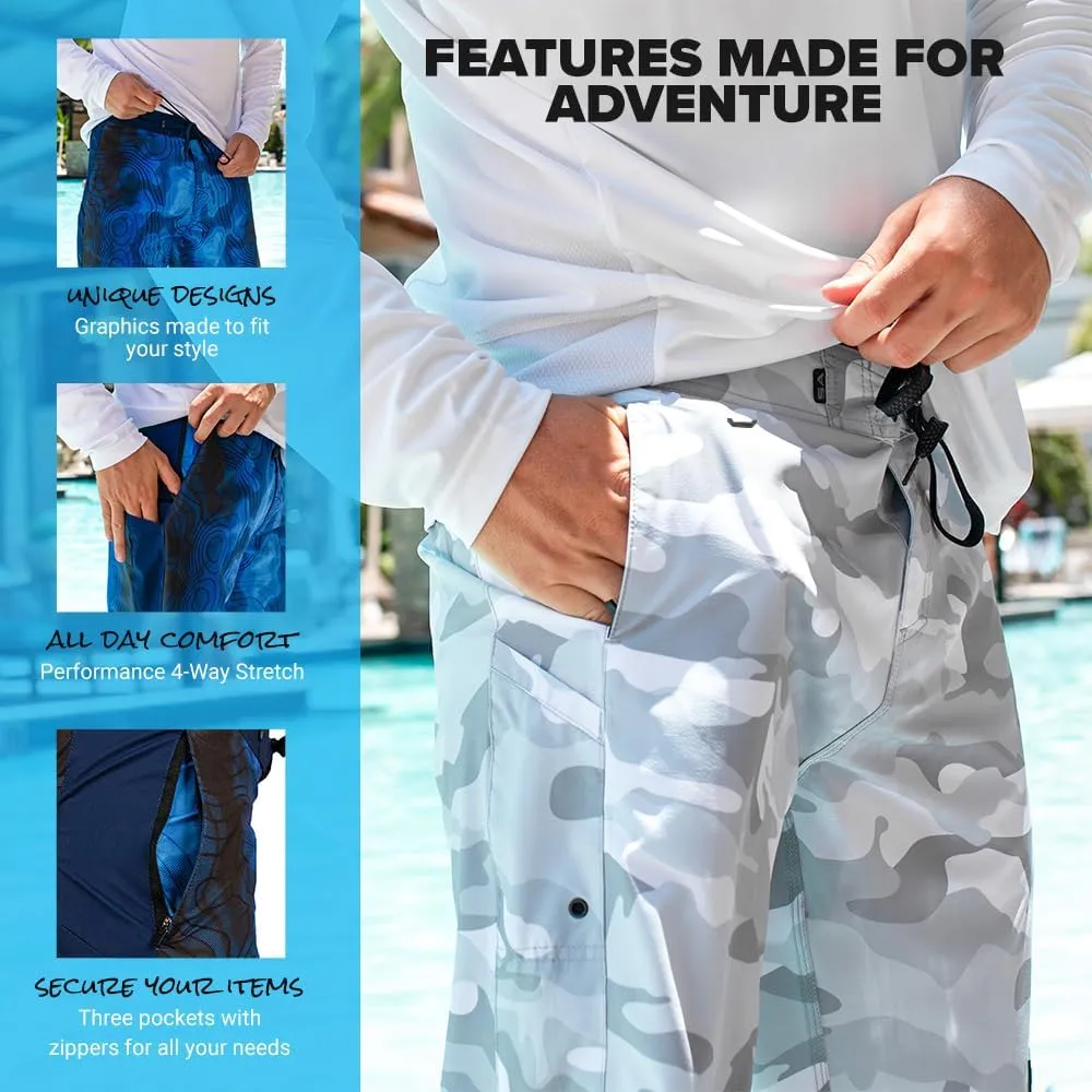 S A Company Men's 4-Way Stretch Board Shorts