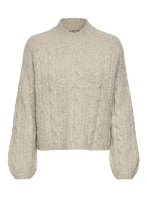 Silja Cable Knit Pullover - Oatmeal