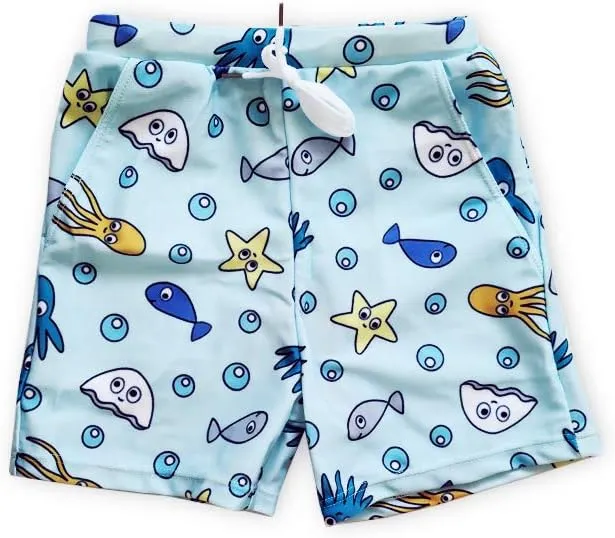 Silly Sea Faces Baby and Toddler Board Shorts