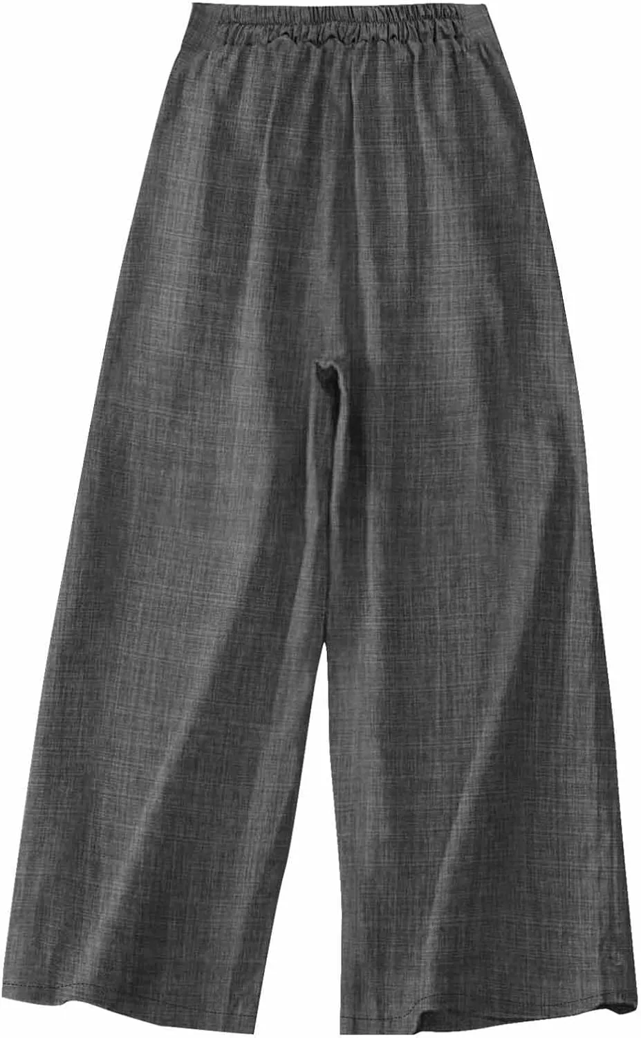 Summer Pants for Women 2025 Dressy High Waisted Linen Pants Women Button Beach Wide Leg Trousers with Pockets