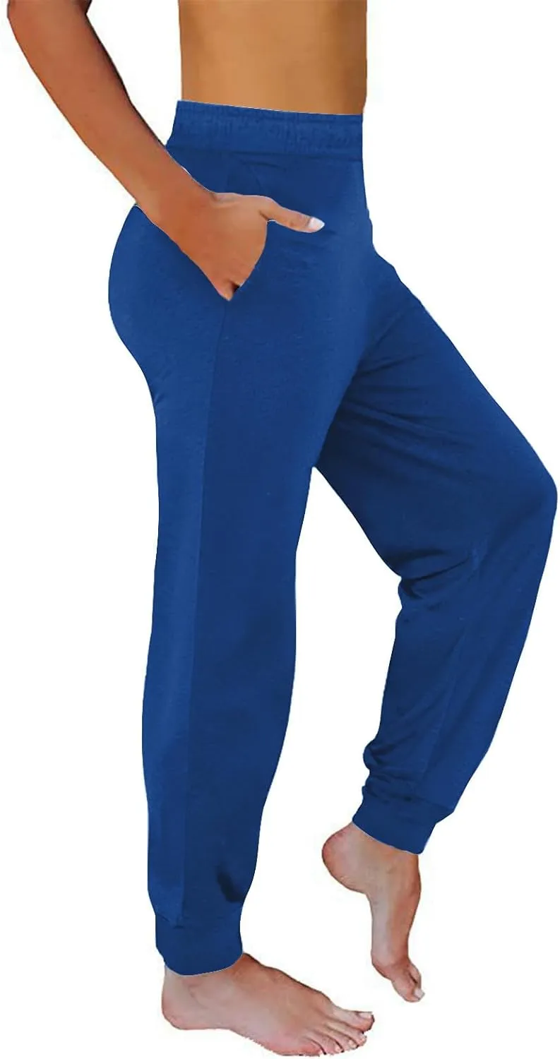 Sweatpants for Women with Pockets Stretch High Waist Jogger Sweat Pants Loose Fit Casual Lightweight Workout Trousers