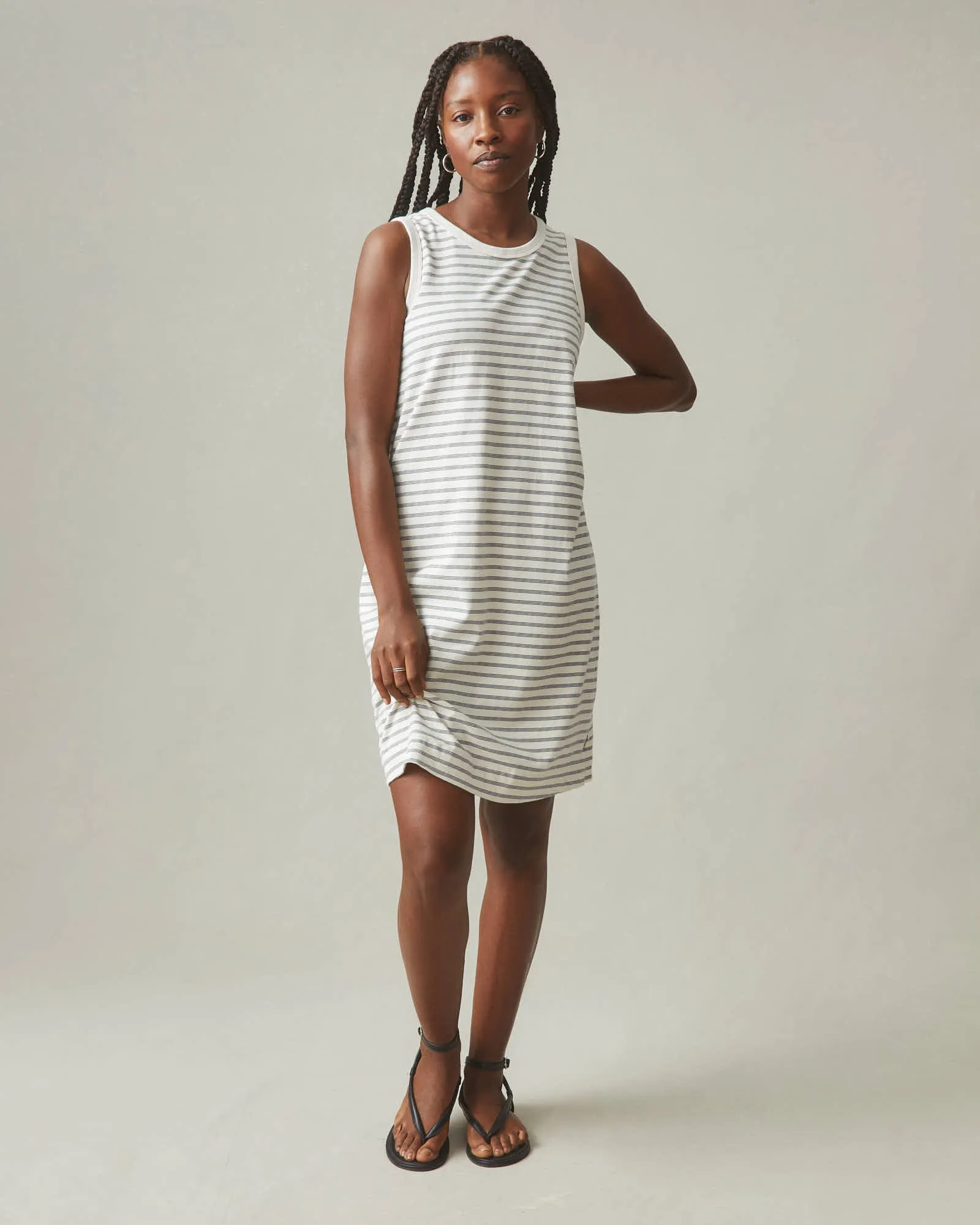 Tank Dress - Flint Stone Stripe