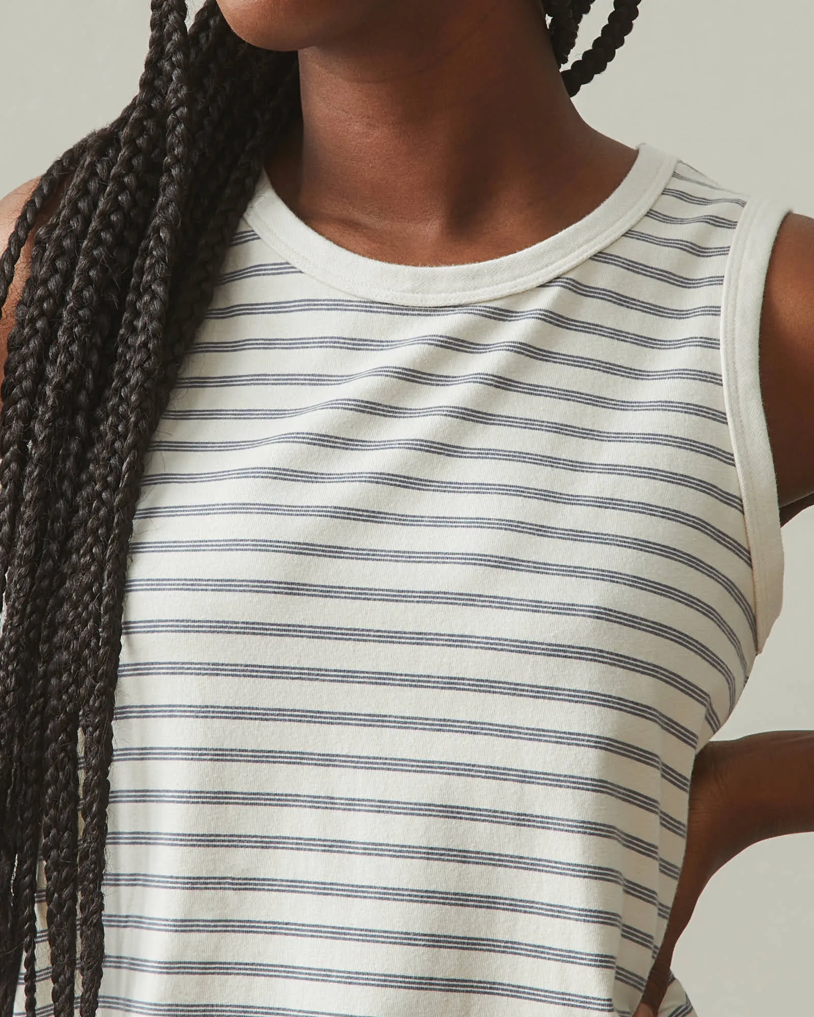 Tank Dress - Flint Stone Stripe