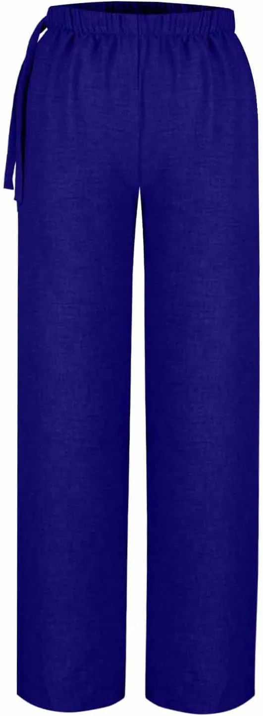 TARIENDY Womens High Waisted Pants 2025 Summer Casual Trousers Wide Leg Lightweight Pants Elastic Drawstring Comfy Pants