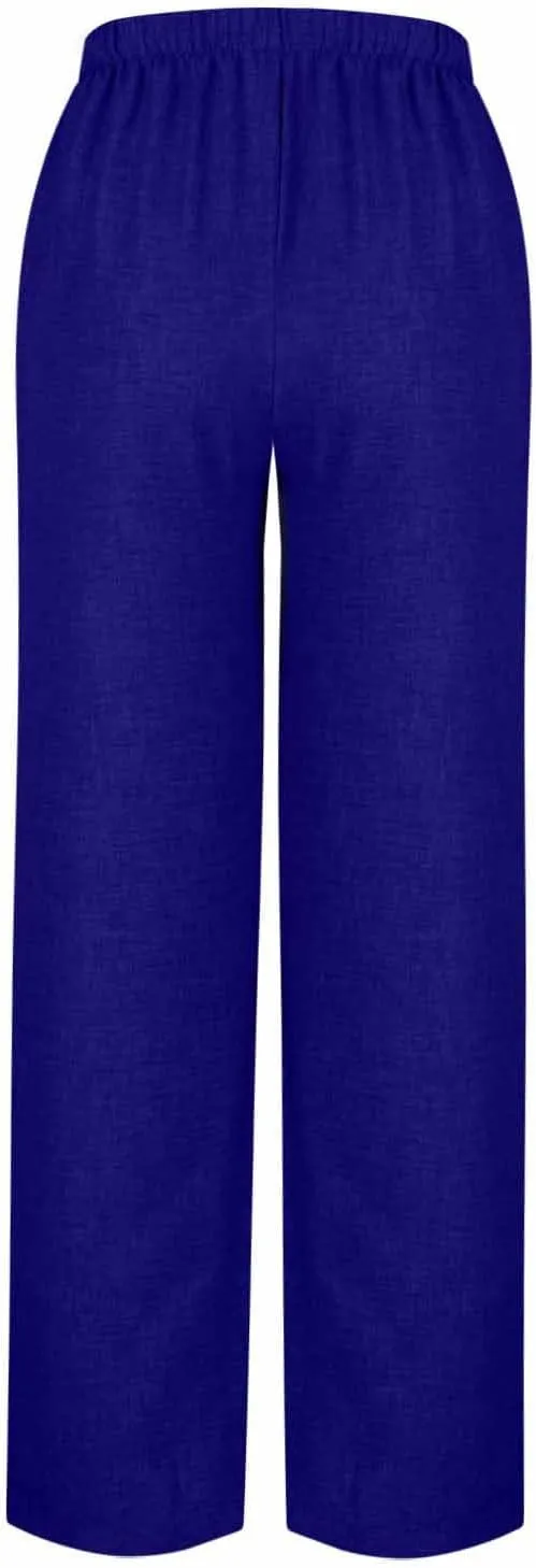 TARIENDY Womens High Waisted Pants 2025 Summer Casual Trousers Wide Leg Lightweight Pants Elastic Drawstring Comfy Pants