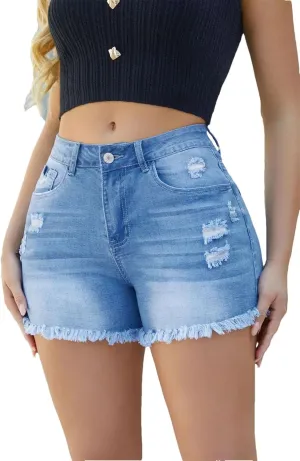 Tassel Ripped Denim Shorts Hot Pants for Women Women Jeans