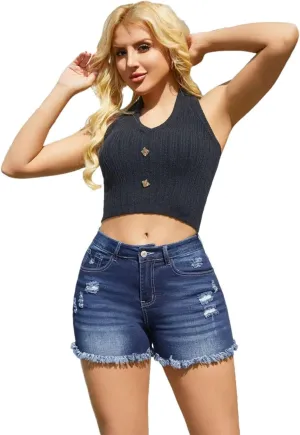Tassel Ripped Denim Shorts Hot Pants for Women Women Jeans