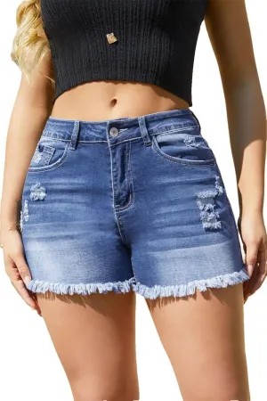Tassel Ripped Denim Shorts Hot Pants for Women Women Jeans