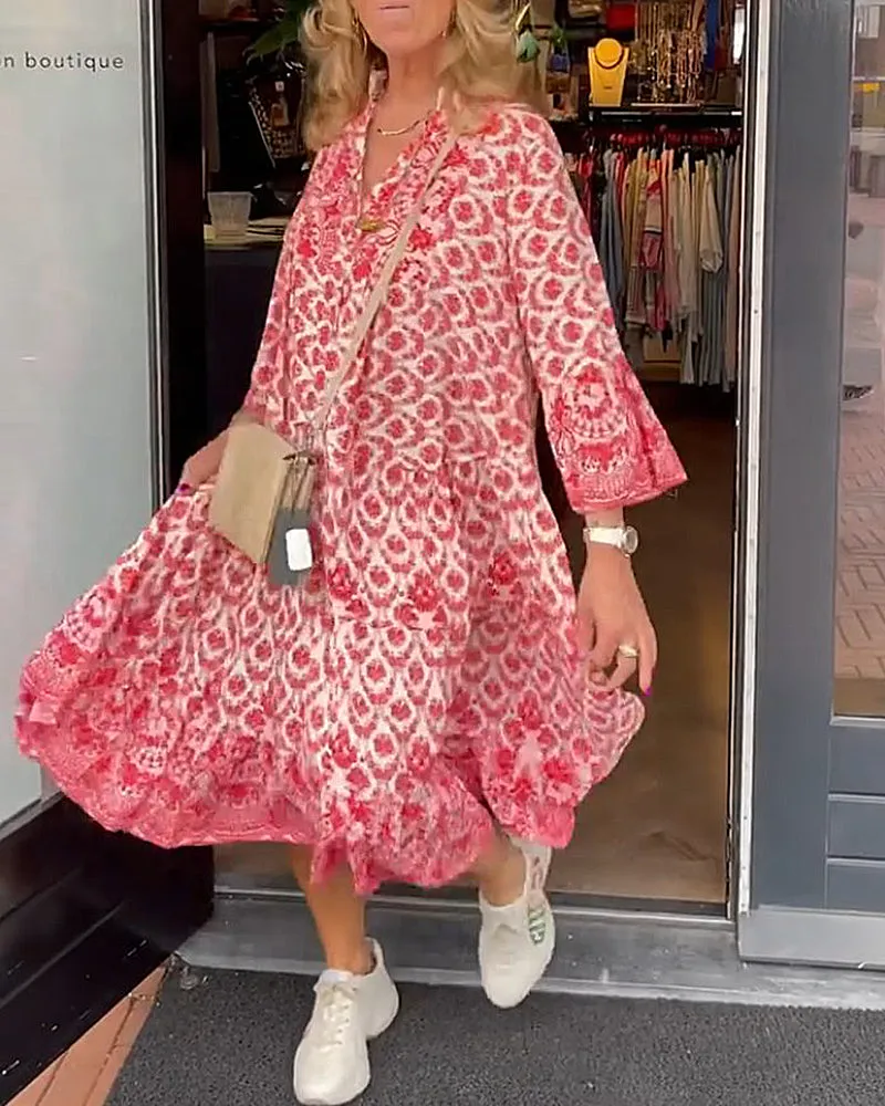 TastyHottie - Fish scale print casual dress