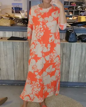 TastyHottie - Floral print side slit dress