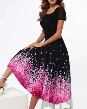 TastyHottie - Ombre Floral Print Dress