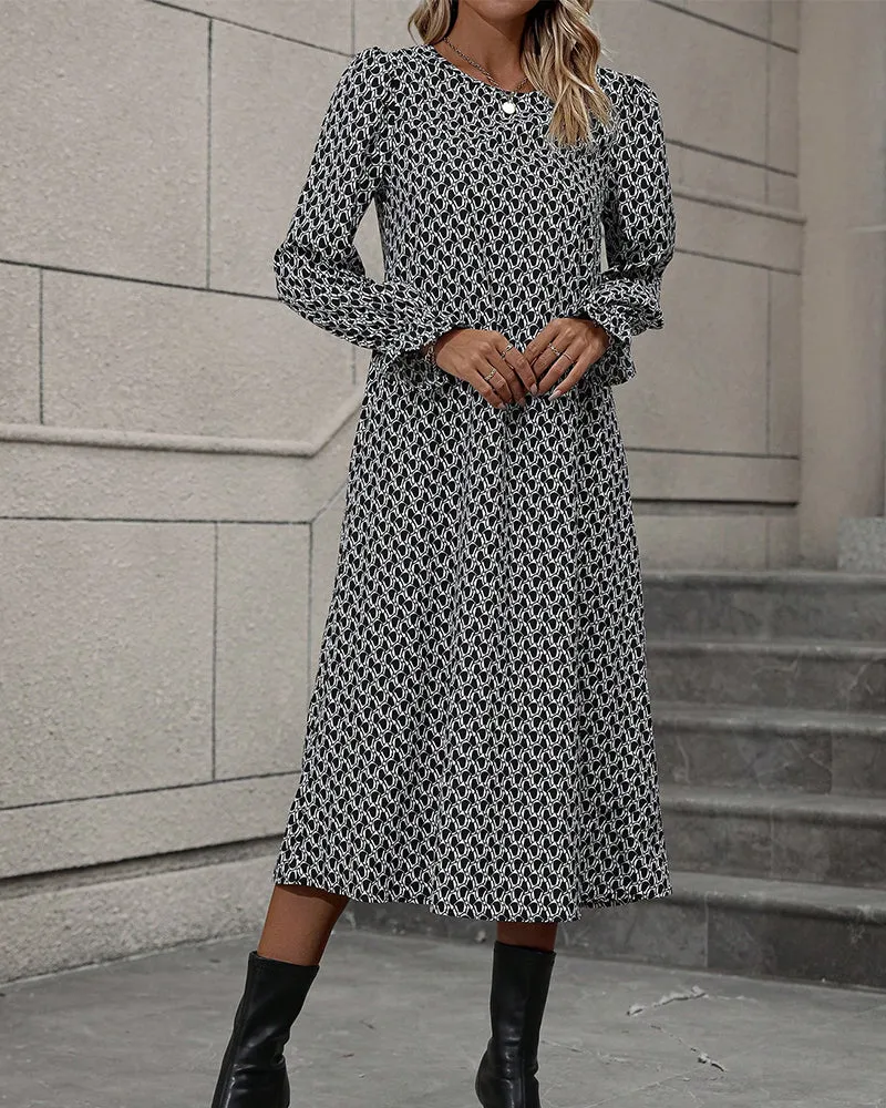 TastyHottie - Printed Round Neck Casual Dress