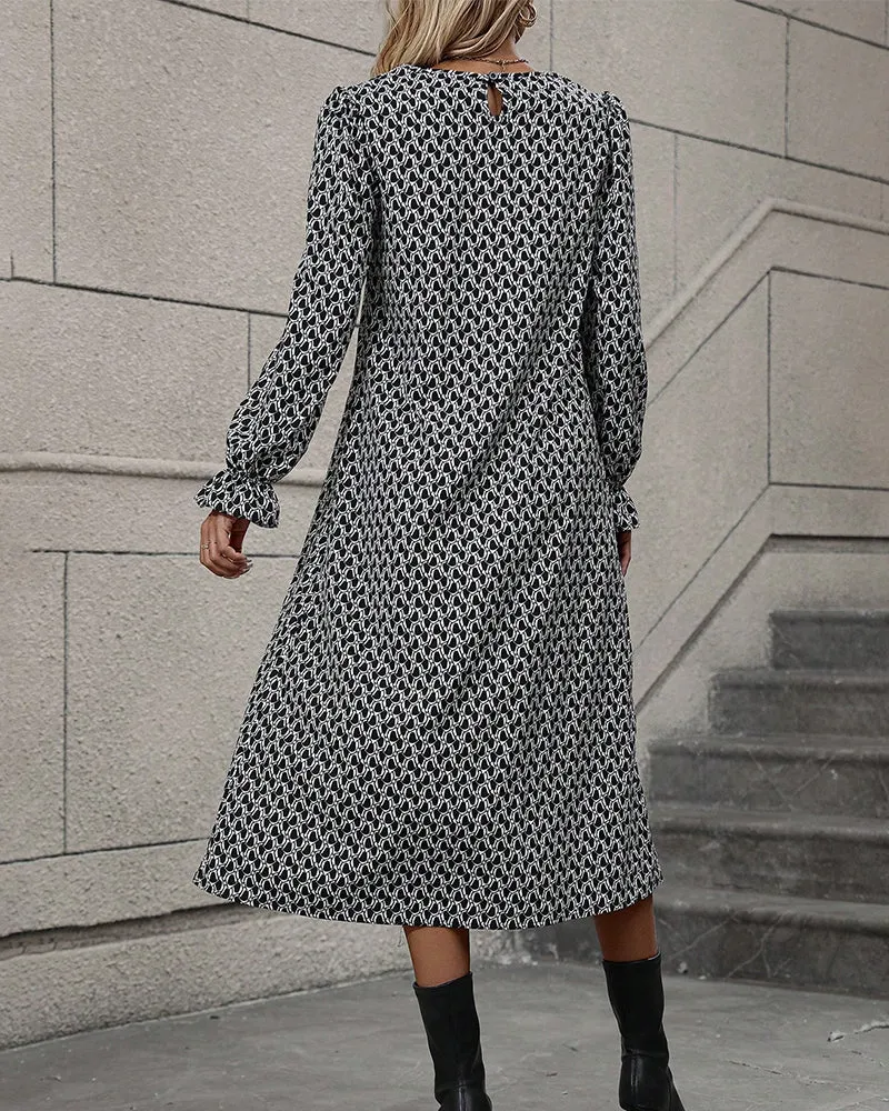 TastyHottie - Printed Round Neck Casual Dress