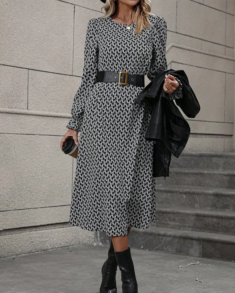TastyHottie - Printed Round Neck Casual Dress