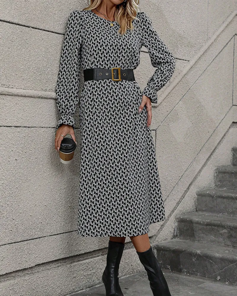 TastyHottie - Printed Round Neck Casual Dress