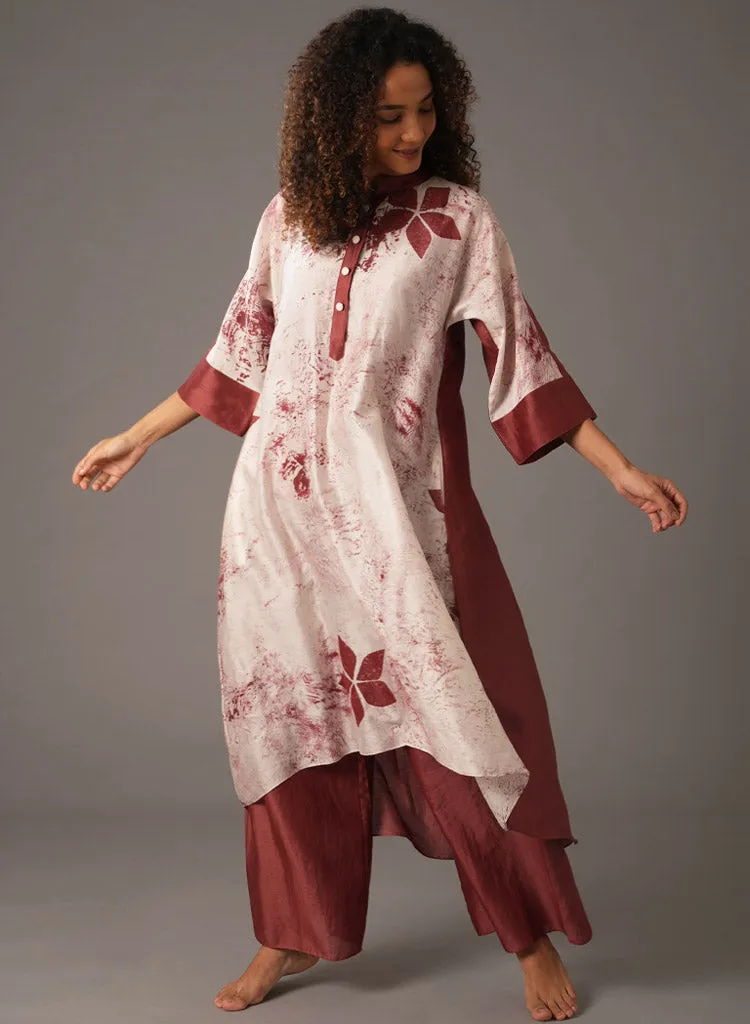 Textured Gather Dress Set