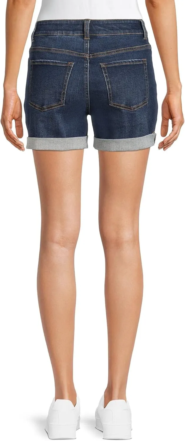 Time and Tru Women's Mid-Rise Denim Shorts