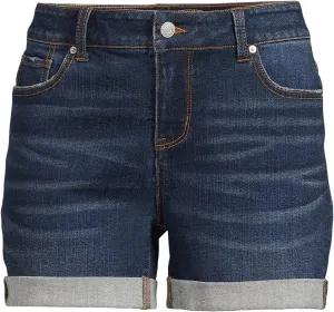Time and Tru Women's Mid-Rise Denim Shorts
