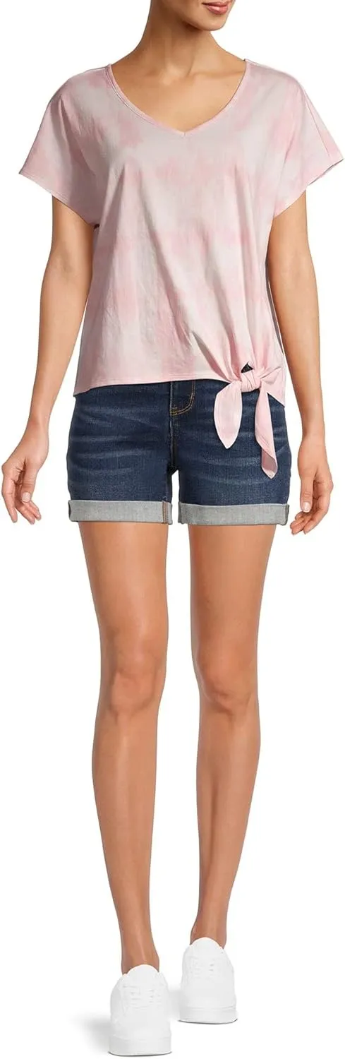 Time and Tru Women's Mid-Rise Denim Shorts