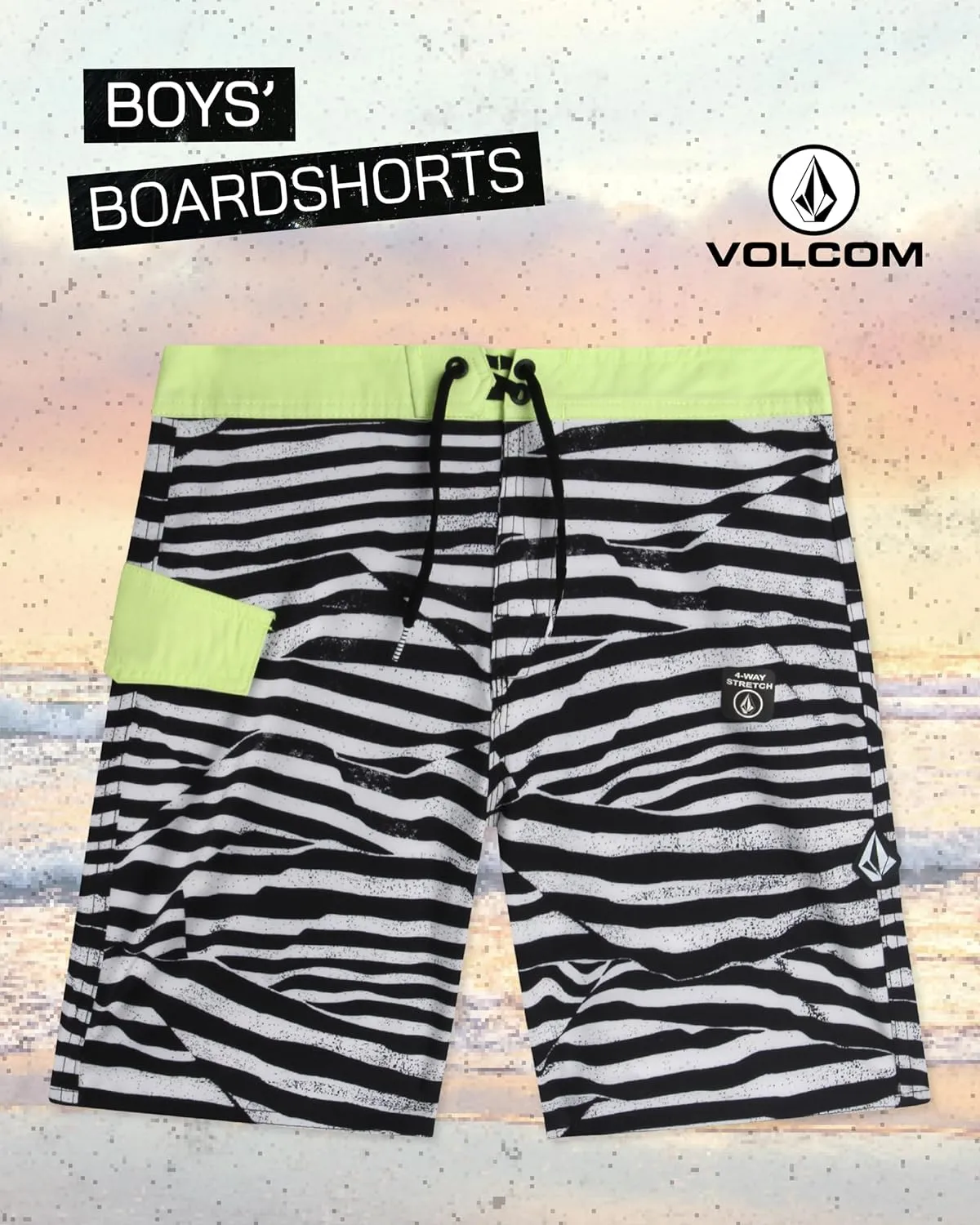 Volcom Boys Board Shorts - UPF 50  Quick Dry Swimwear Bathing Suit - Swim Trunks Swimsuit for Boys (8-16)