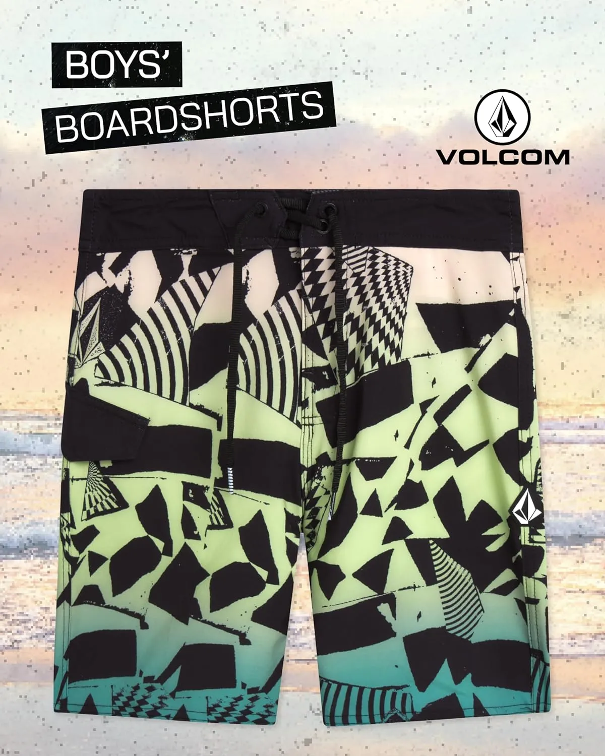Volcom Boys Board Shorts - UPF 50  Quick Dry Swimwear Bathing Suit - Swim Trunks Swimsuit for Boys (8-16)