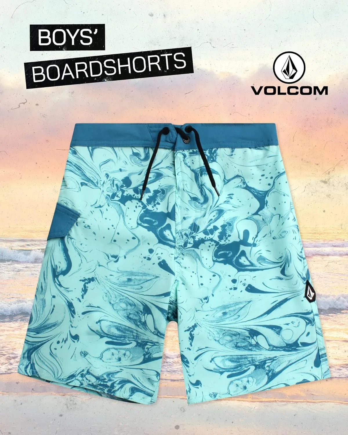 Volcom Boys Board Shorts - UPF 50  Quick Dry Swimwear Bathing Suit - Swim Trunks Swimsuit for Boys (8-16)
