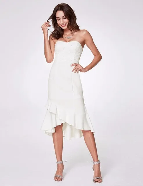 Wedding Dresses Ever Pretty Women's Fashion Simple Backless Lace Cheap Long Bridal Gowns Vestido De Noiva