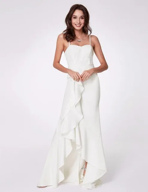 Wedding Dresses Ever Pretty Women's Fashion Simple Backless Lace Cheap Long Bridal Gowns Vestido De Noiva