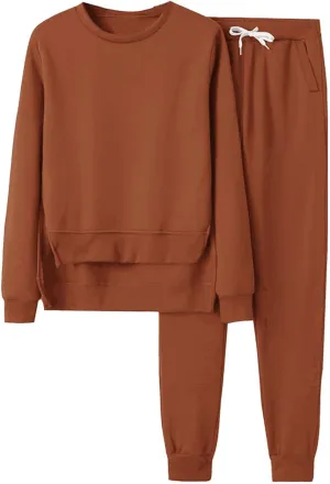 Women 2 Piece Outfits Long Sleeve V Neck Casual Dressy Sweatpants Hoodie Sweatshirt Jogger Sweatpants Outfits