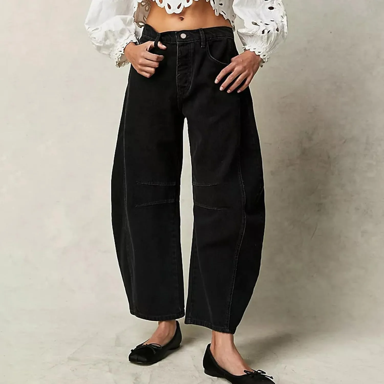 Women Cotton Linen Summer Drawstring Palazzo Lounge Pants Elastic Waist Long Lounge Slim Fit Palazzo Lounge