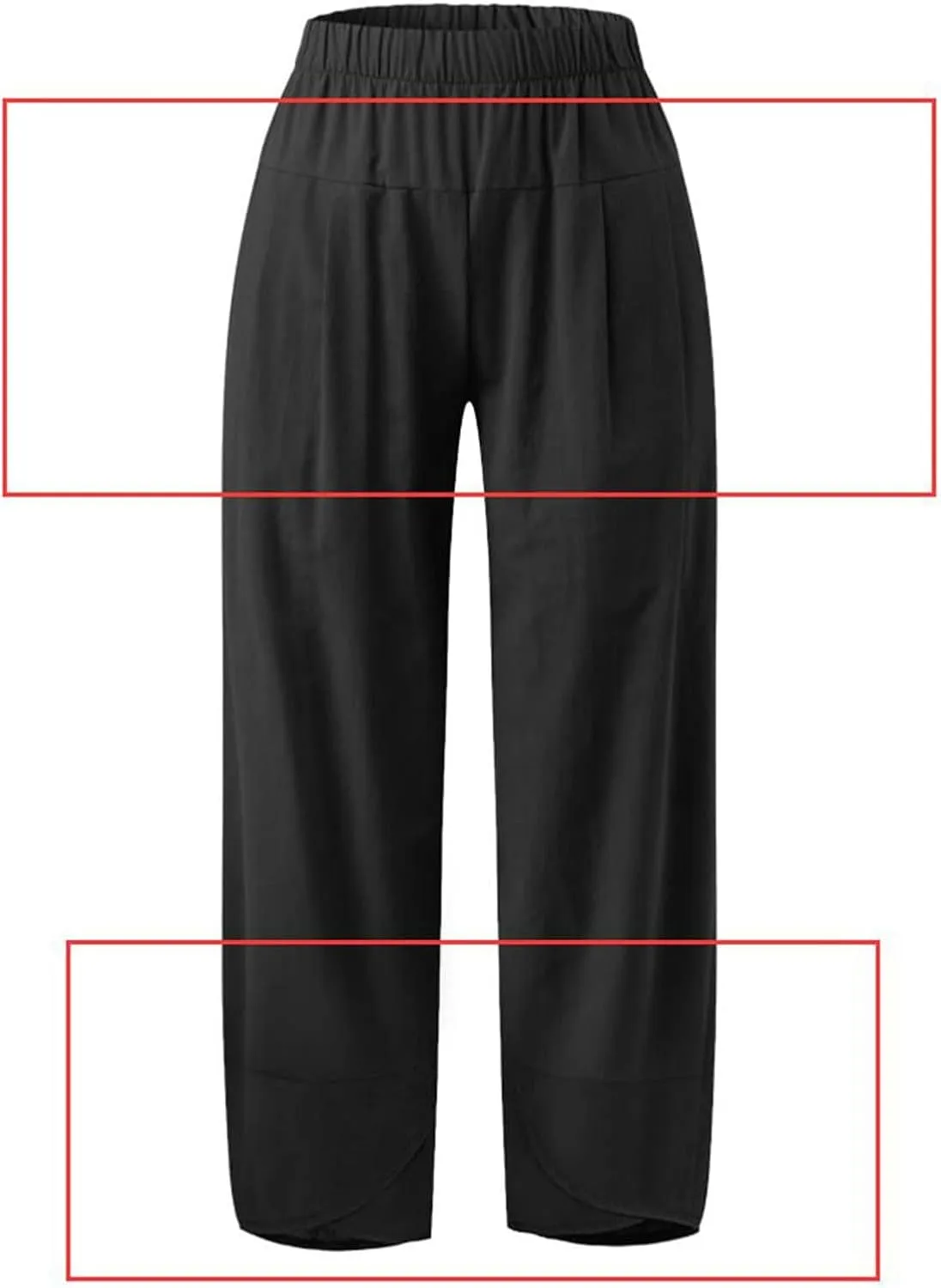 Women Linen Blend Summer Pull On Pants Low Waist Wide Leg Plus Size Palazzo Lounge Pants Vacation