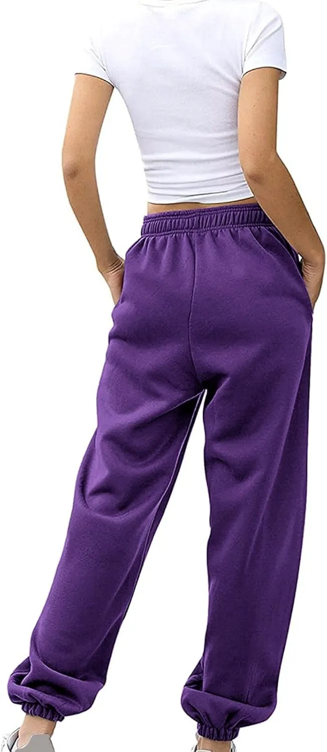Women Linen Blend Summer Y2K Fashion Pant Trousers Elastic Waist Baggy Stretchy Loose Fit Pant Trousers Office