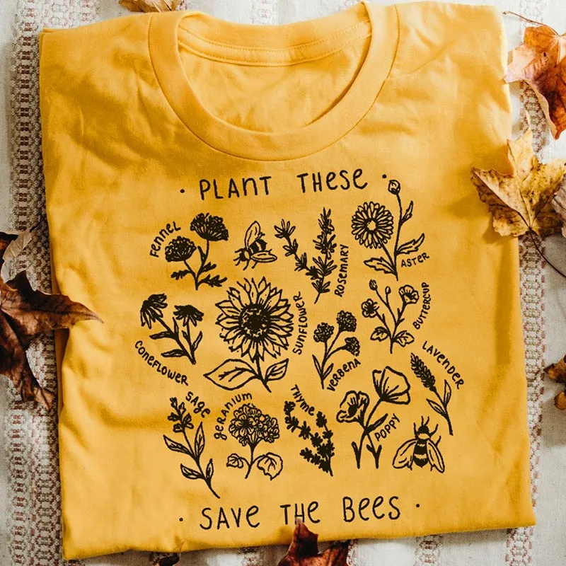Women Plant  Floral T Shirt