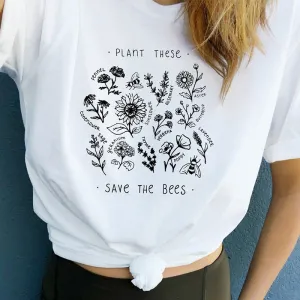 Women Plant  Floral T Shirt