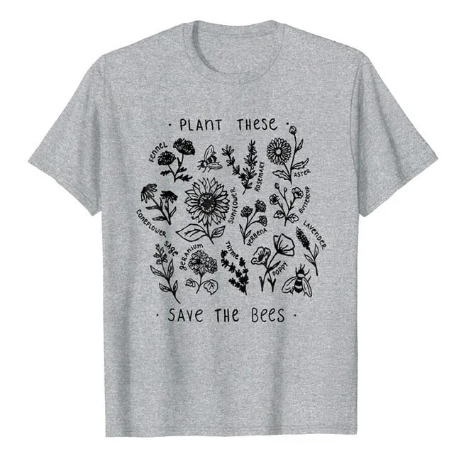 Women Plant  Floral T Shirt