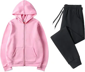 Women's 2 Piece Lounge Sets Long Sleeve Crewneck Active Sweat Jogger Sweatsuit Sets Sweatsuits