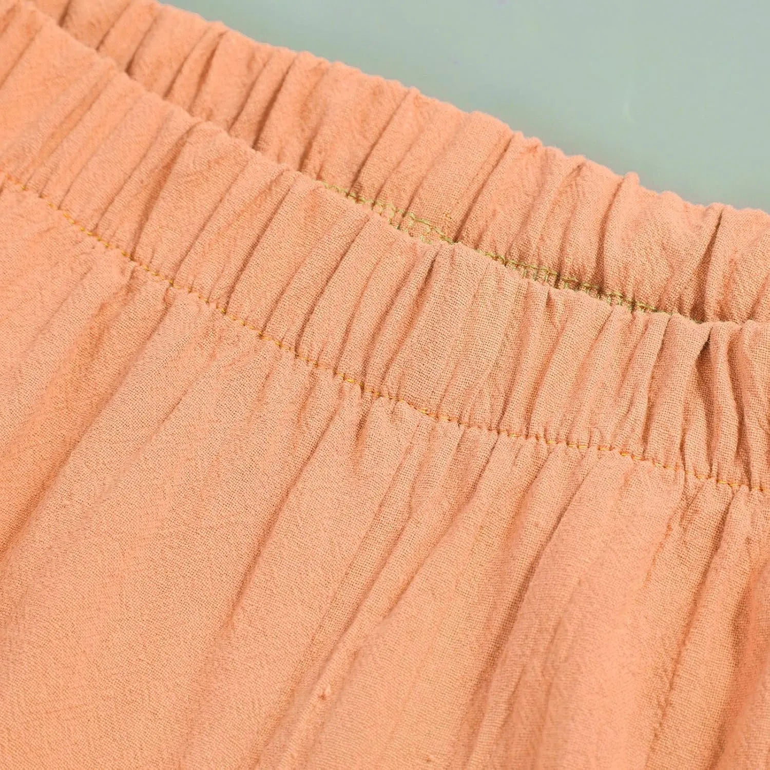 Women's Cotton Linen Pants Summer 2025 Casual Capri Pants with Pockets High Waisted Cropped Comfy Baggy Trousers