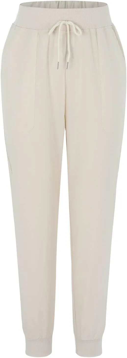 Womens Linen Pants Linen Trousers for Women Summer Casual Elastic Pants with Pockets