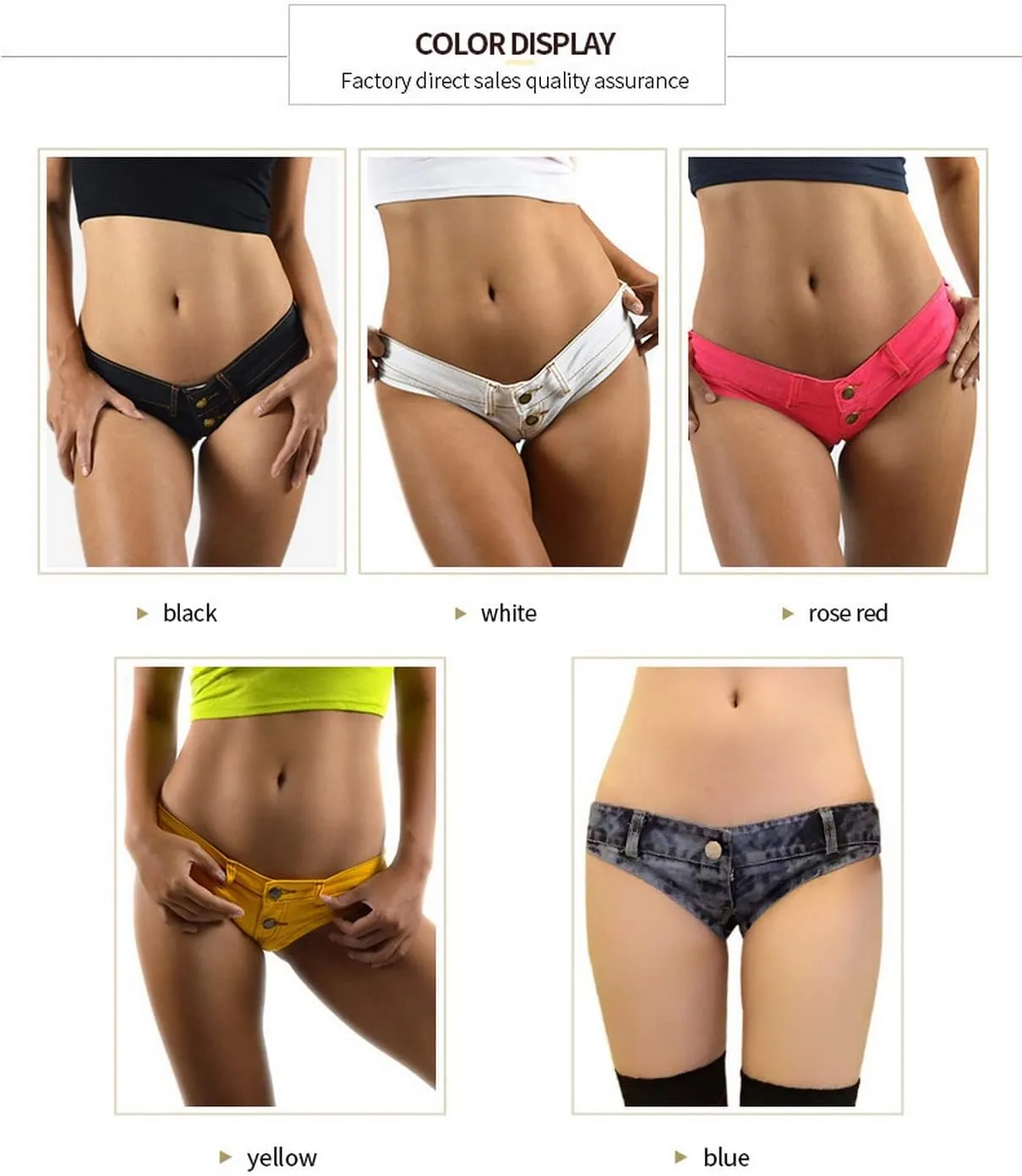 Women's Sexy Low Waist Stretch Mini Denim Shorts Hot Pants Clubwear