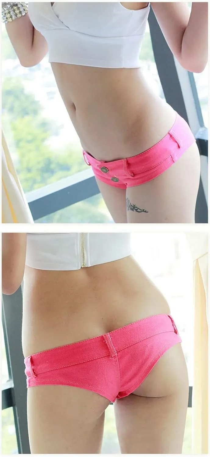 Women's Sexy Low Waist Stretch Mini Denim Shorts Hot Pants Clubwear